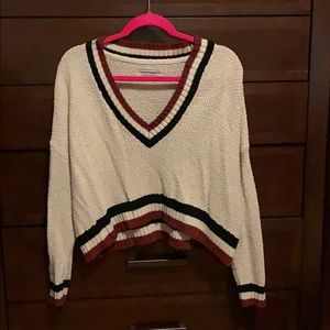 Urban Outfitters Off White Crop Sweater